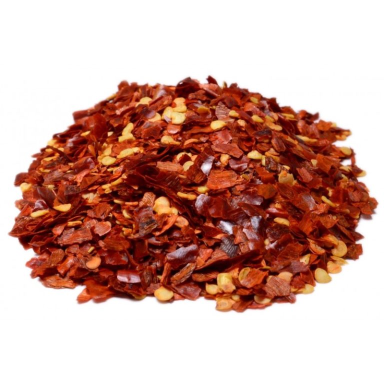 All natural Crushed Red Hot Chili Peppers. One of the classic spices used for tabletops to add a nice element of heat to dishes. Our Crushed Red Pepper is of Premium Quality boasting More Flavorful Red Chili Flakes versus Pepper Seeds.