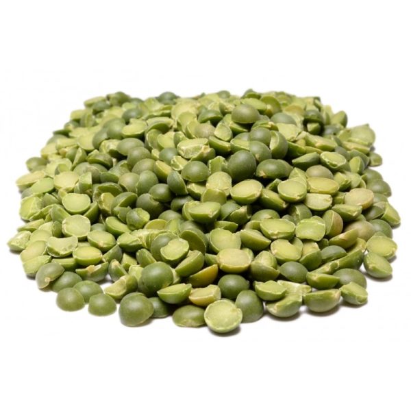 All natural, shelled, and dried Green Split Peas.