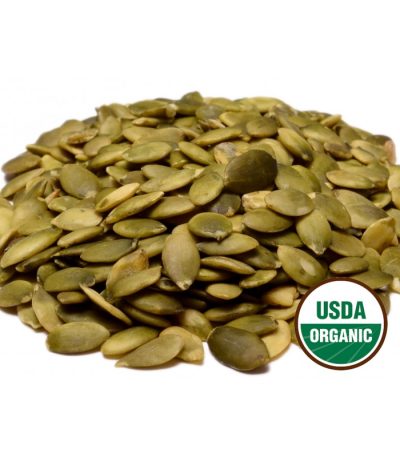 Organic Pumpkin Seeds are peeled, whole, and raw.